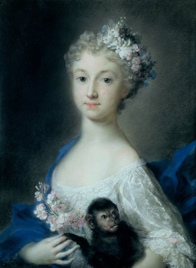Ragazza con una scimmia da Rosalba Giovanna Carriera